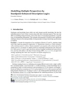 Modelling Multiple Perspectives by Standpoint-Enhanced Description Logics (Extended Abstract)